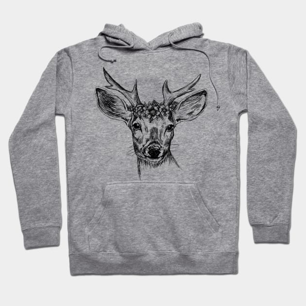 Deer head image Hoodie by rachelsfinelines